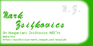 mark zsifkovics business card